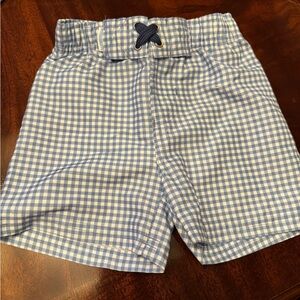 Rugged Butts Blue Gingham Kids Swim Shorts